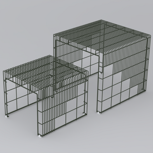 Cubo Centre Table, Set Of Two Nesting Tables Green Colour