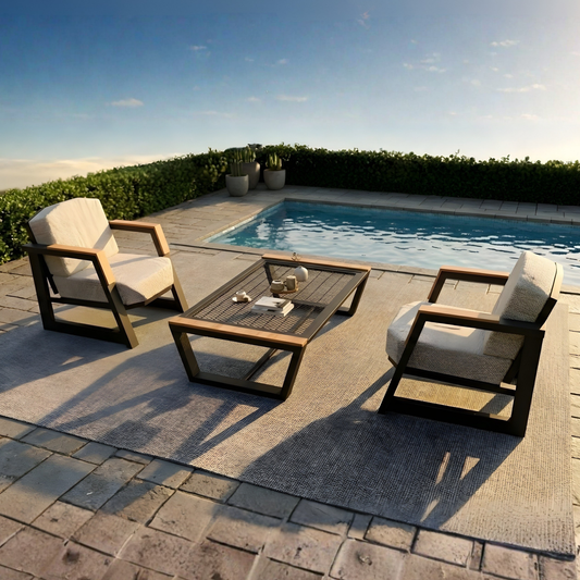 Frame Series Sofa Set - 2 single seater Sofa | Center table