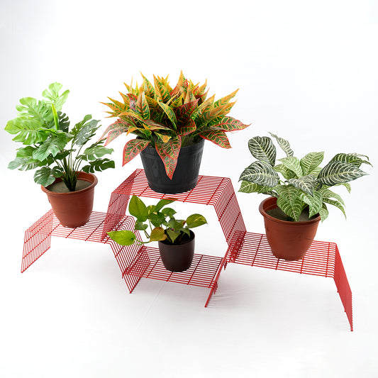 Red Grandis Large plant stand for 4 pots