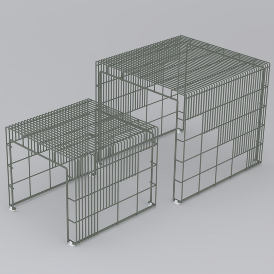 Cubo Centre Table, Set Of Two Nesting Tables Cement Gray Colour