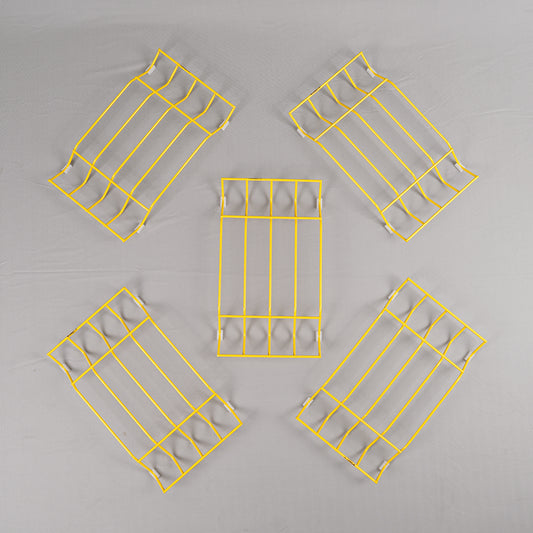 Yellow Cocos plant stand for 5 pots