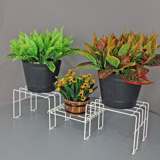 White Moso plant stand for 3 pots