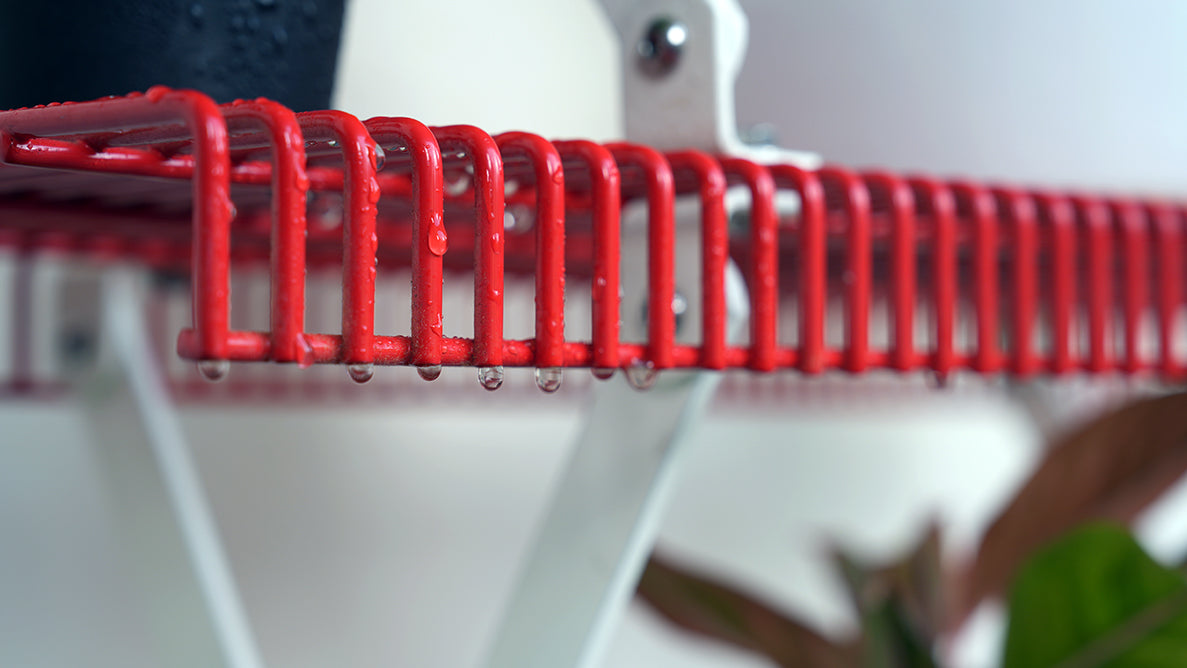 Red and White MarMelos 2 tier rack