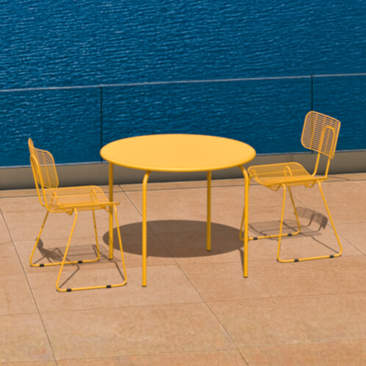 Pebble dining chair in Honey yellow colour