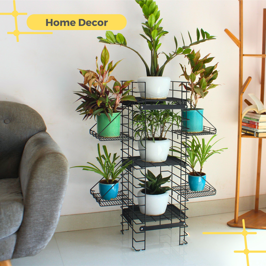 Black Shorea Plus tall plant stand