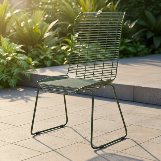 Petra Dining Chair in Olive green Colour