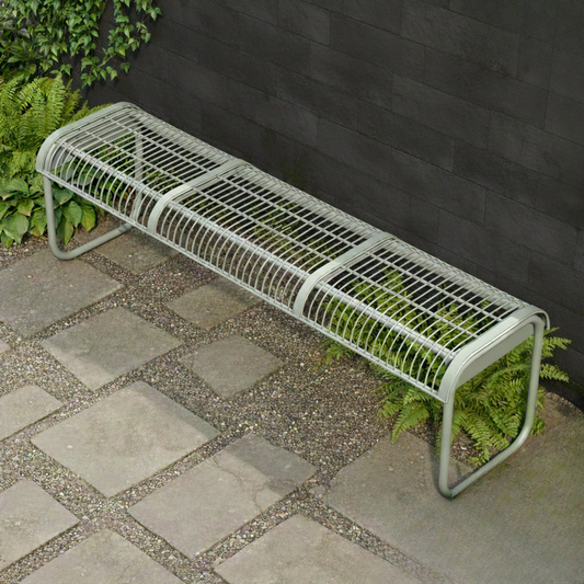 Terra 3 seater bench in Cement gray colour