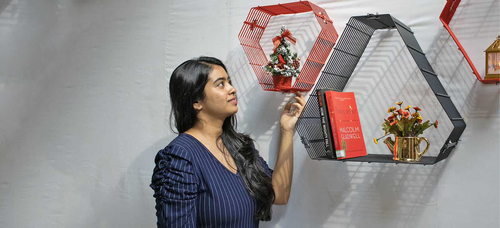 Stylish Mesh Designer Wall Shelves