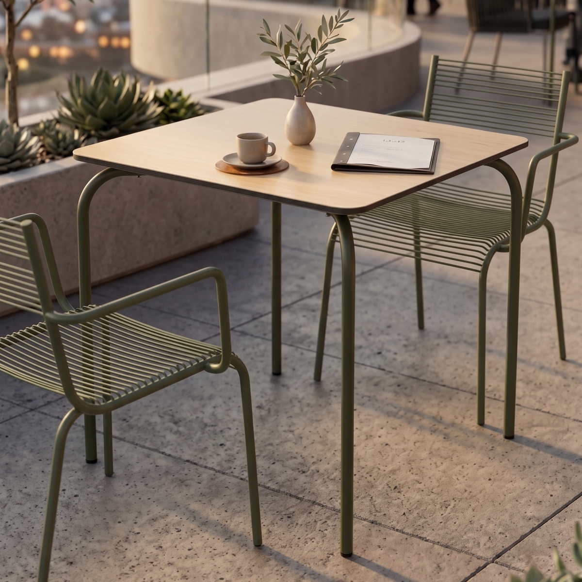 Solido Square 2 seater Dining Table With HPL Top