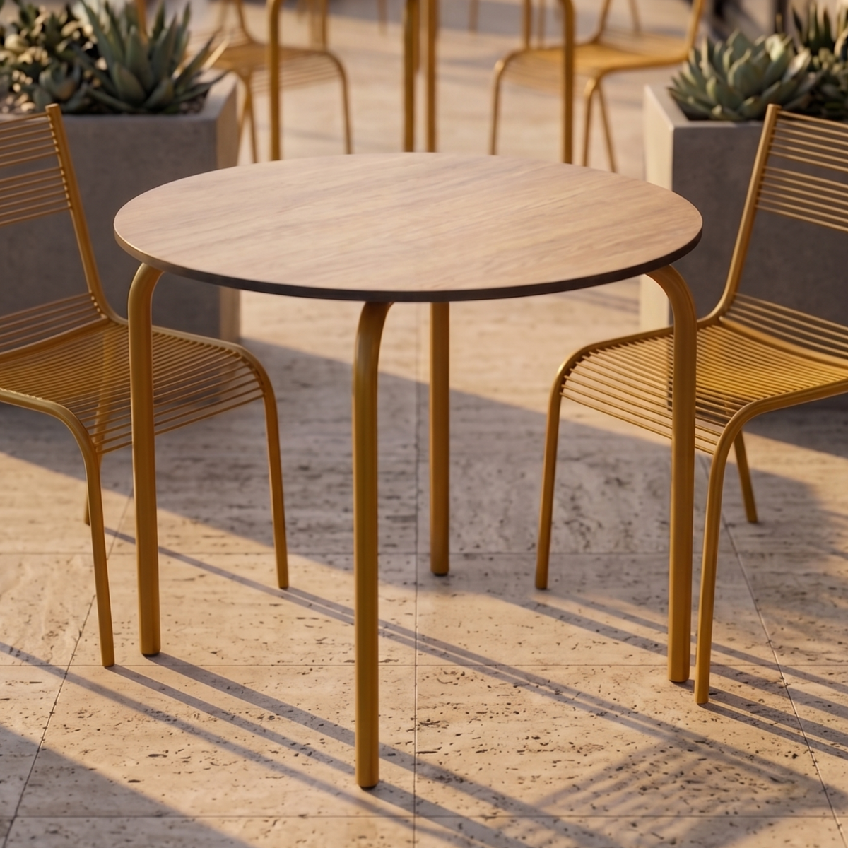 Solido Circular 2 seater Dining Table With HPL Top