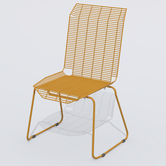 Petra Dining Chair in Honey yellow Colour