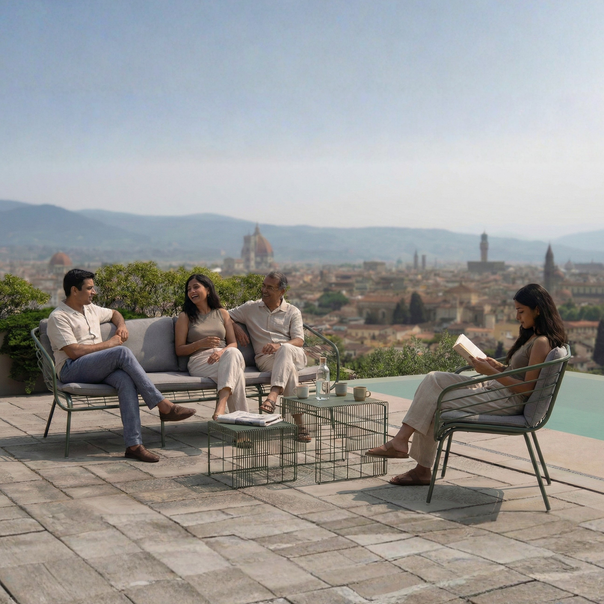 Cirro Series Sofa Set -Three Seater Sofa | 2 single seater Sofa | Center table