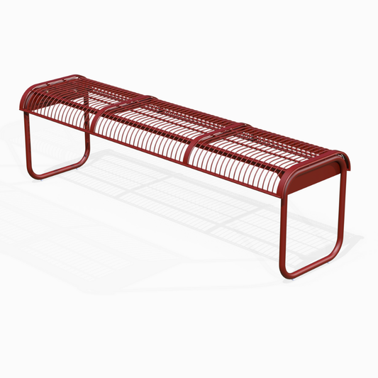 Terra 3 seater bench in Oxide red colour