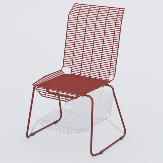 Petra Dining Chair in Oxide red Colour
