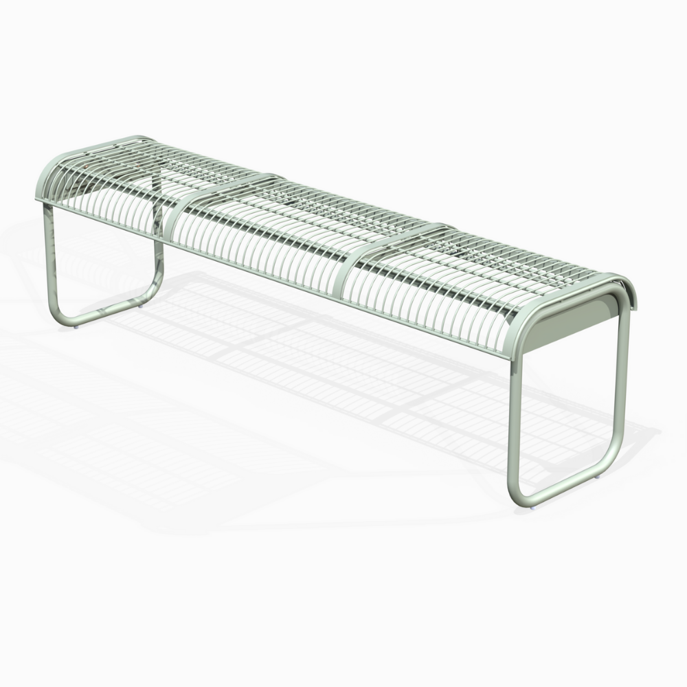 Terra 3 seater bench in Cement gray colour