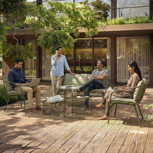 Cirro Series Sofa Set -Two Seater Sofa | 2 single seater Sofa | Center table