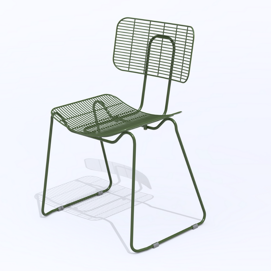 Pebble dining chair in Olive green colour