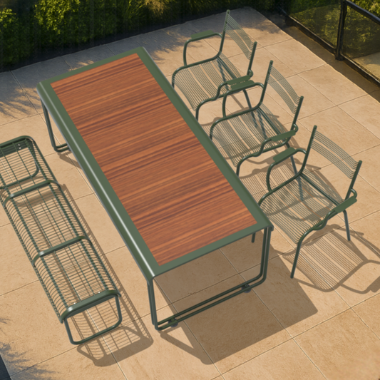 Aaria chair for dining in Cement gray colour