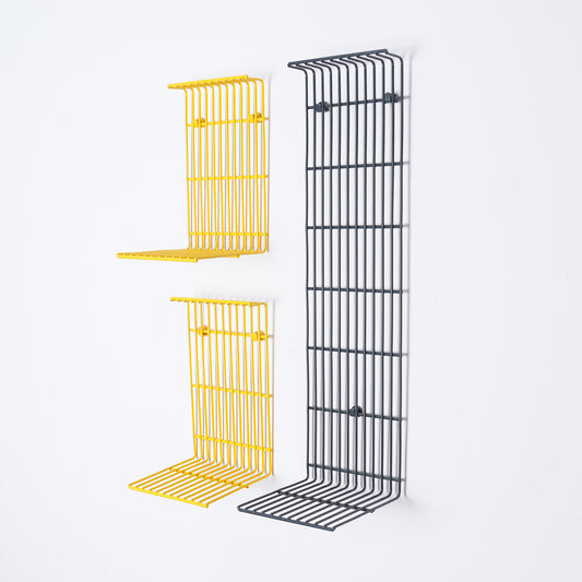 Yellow and Grey Dunlin Combo wall shelves