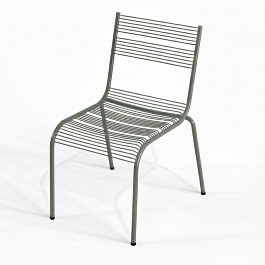 Aaria chair for dining in Cement gray colour