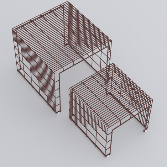 Cubo Centre Table, Set Of Two Nesting Tables Red Colour