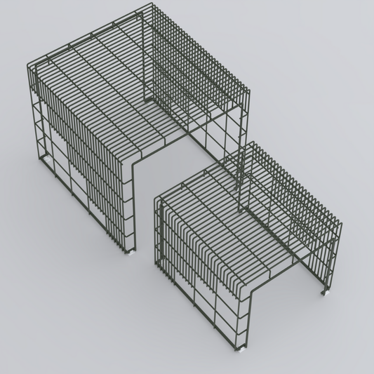 Cubo Centre Table, Set Of Two Nesting Tables Green Colour