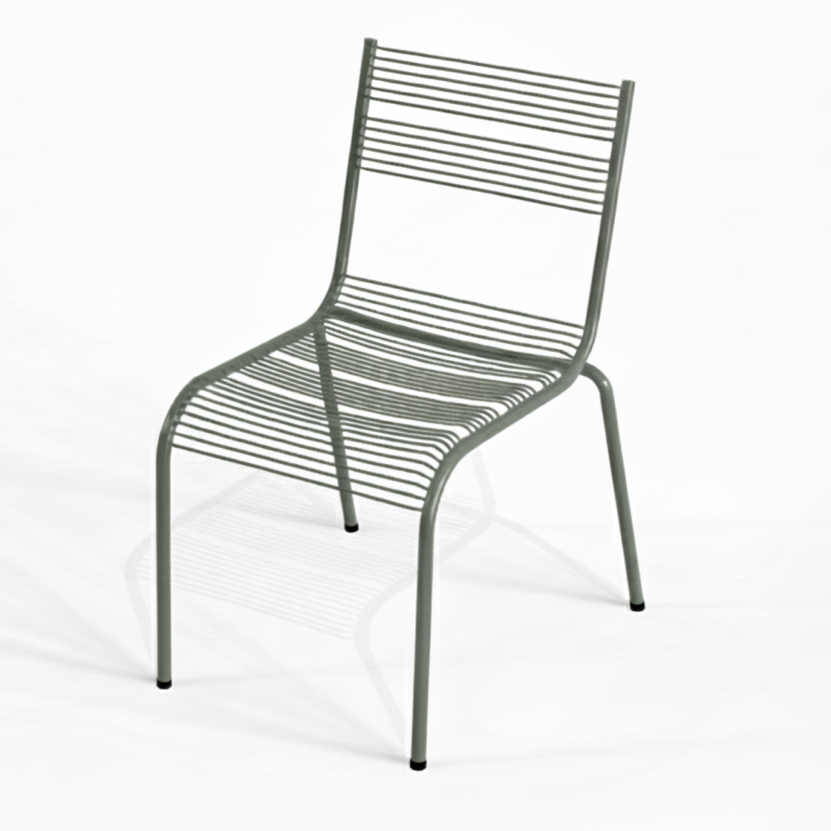 Aaria chair for dining in Cement gray colour