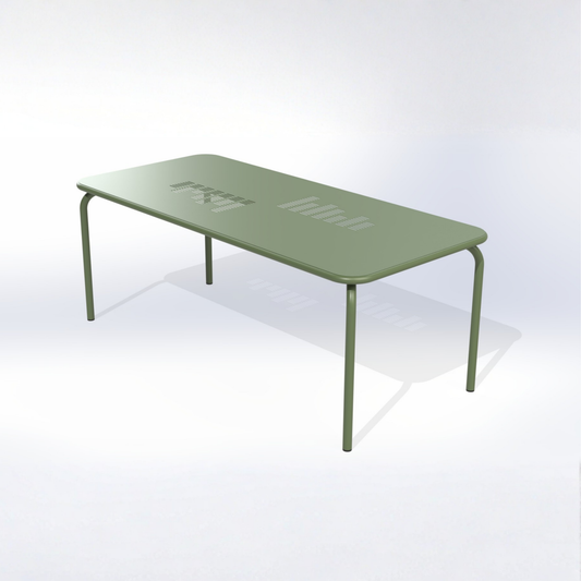 Solido 8 seater Dining Table With Metal Top