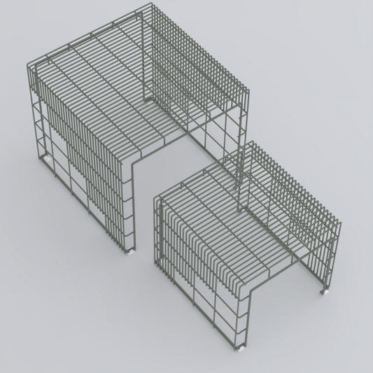 Cubo Centre Table, Set Of Two Nesting Tables Cement Gray Colour