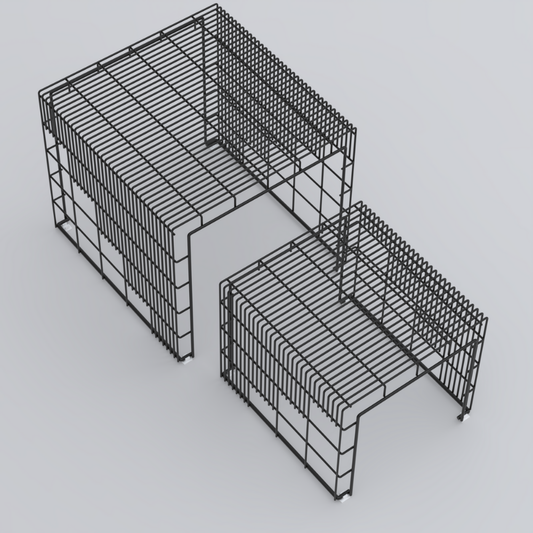 Cubo Centre Table, Set Of Two Nesting Tables All Black Colour