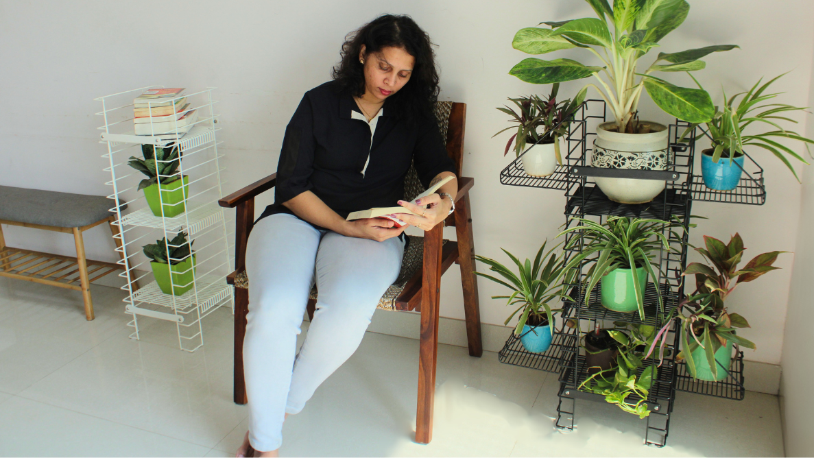 White Shorea Plus tall plant stand