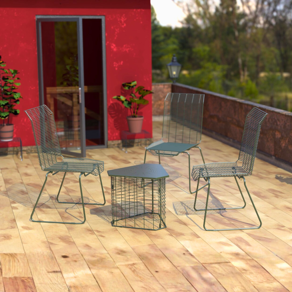 Petra Dining Chair in Cement Gray Colour