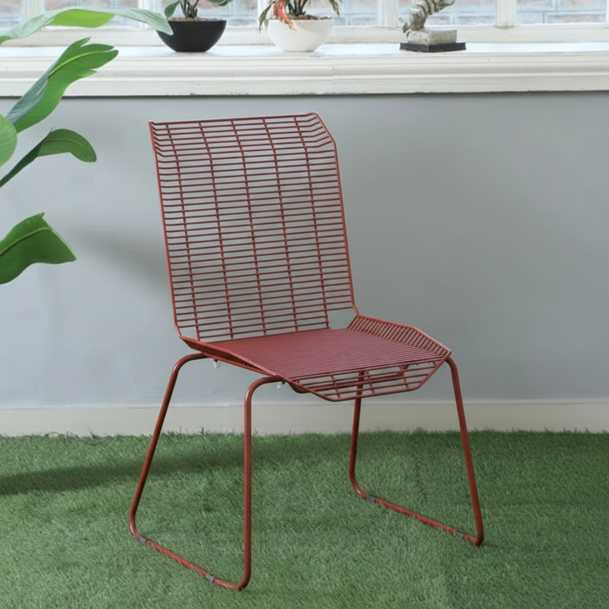 Petra Dining Chair in Oxide red Colour