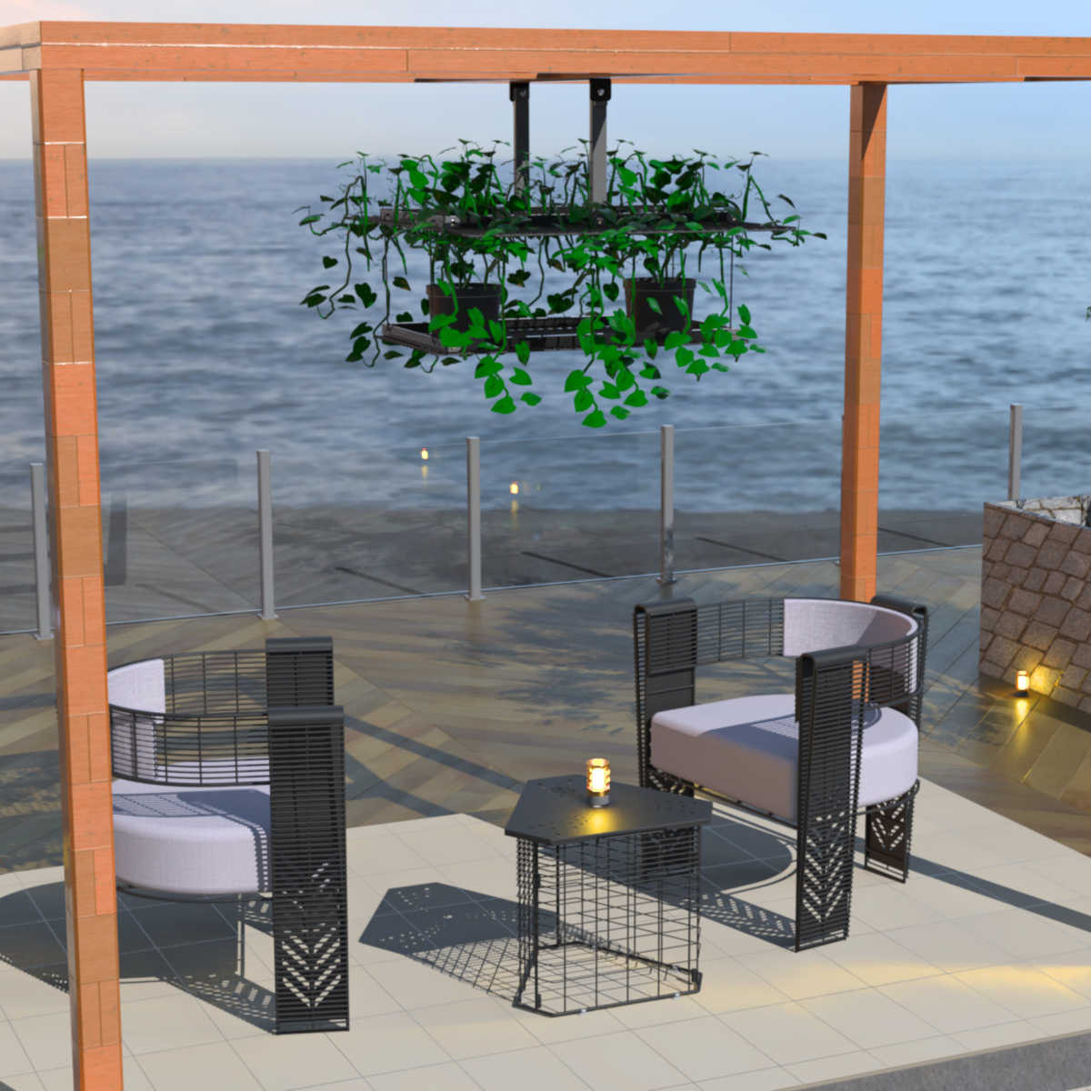 Petra Coffee Table/ Side Table in Black Colour