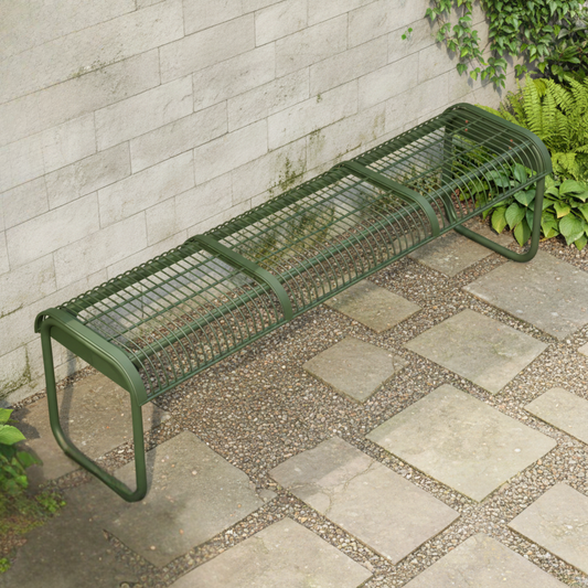 Terra 3 seater bench in Olive green colour