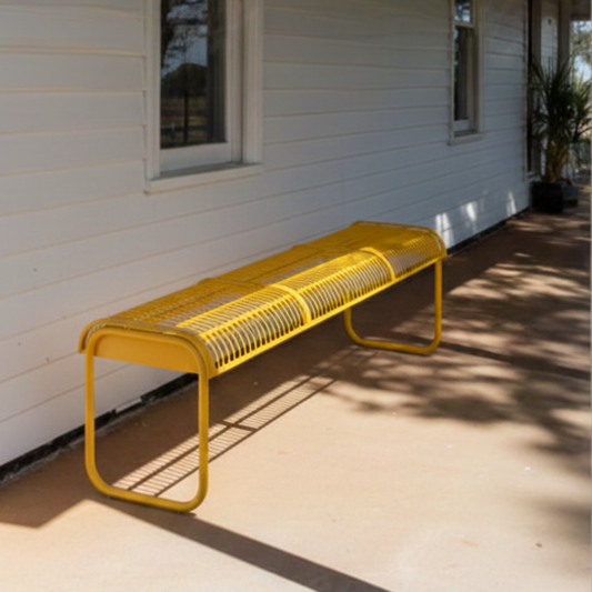 Terra 3 seater bench in Honey yellow colour
